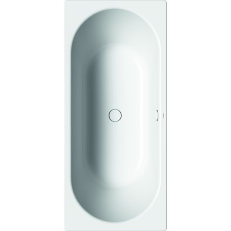 Centro Duo Badewanne 170x75cm, Vollantislip, weiß Perl-Effekt