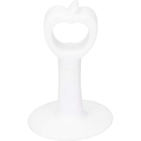 Tope de puerta, pestillo de puerta de silicona, tapa de inodoro blanca cóncava y suave para armario de refrigerador, 4 piezas (1/5)