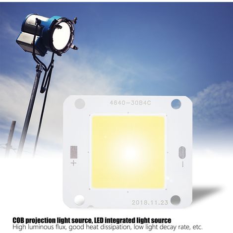 Projecteur LED COB intégré de 50 W, longue durée de vie et à haute luminosité (blanc chaud 3000-3200 K) (1/5)