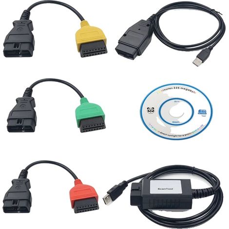 Câble de diagnostic, MultiECUScan 4.8, Compatibilité avec les véhicules Fiat, Prend en charge les systèmes OBD et K-line, Compatible avec le système d'exploitation Windows, Fonctions de diagnostic pol (1/5)