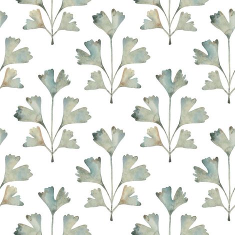 Papier Peint rouleau auto-adhésif - Feuilles de Ginkgo - Jade (1/2)