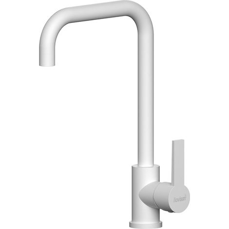 Kibath Grifo Cocina monomando SOU acabado BLANCO mate fabricado en latón (1/5)