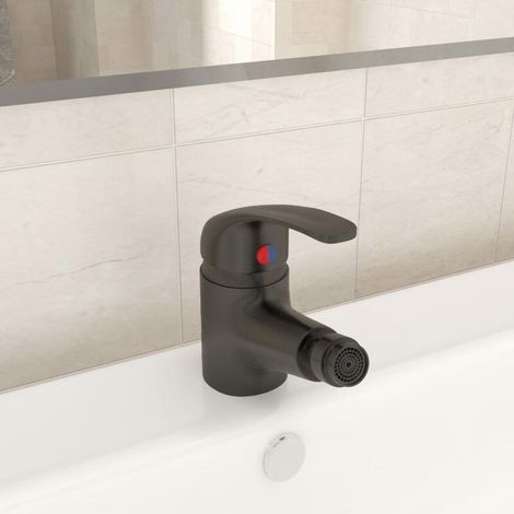 Mitigeur de bidet de salle de bain Gris 13x12 cm vidaXL