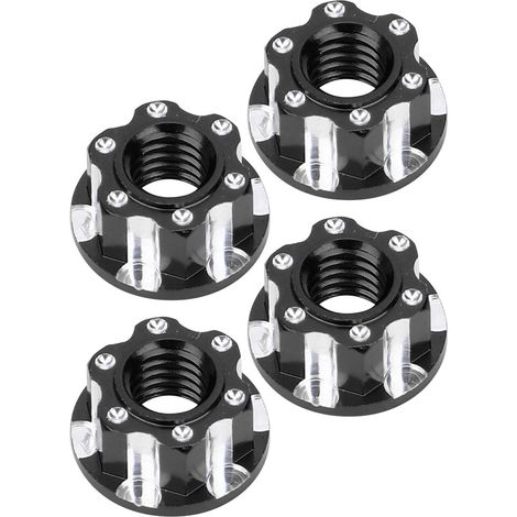 Écrous hexagonaux M4 en aluminium pour modèles RC 1/10, compatibles HSP Sakura D3 D4, noir - 4 pièces (1/5)