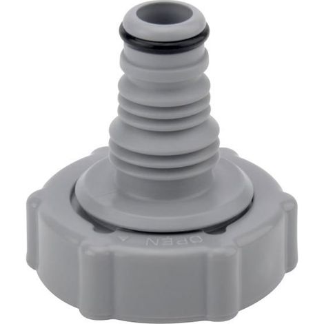 Adaptateur de vanne de vidange pour tuyau de piscine de 32 mm de diamètre, connecteur gris (1/5)