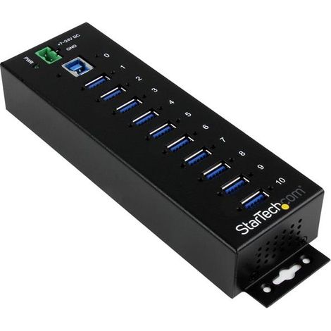StarTech.com HUB Industriale USB 3.0 a 10 porte - Perno e concentratore USB 3.0 con ESD e protezione da sovratensioni ST1030USBM (1/4)