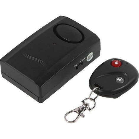 Tragbarer Diebstahlalarm für Motorräder, Roller und Mopeds mit Fernbedienung (schwarz) - Schwarz (1/4)