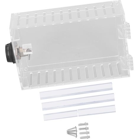 Unzerbrechlicher, manipulationssicherer Thermostat-Schutzkasten aus transparentem Acryl mit Zahlenschloss für 7x4,5 Zoll Wandgehäuse (1/5)