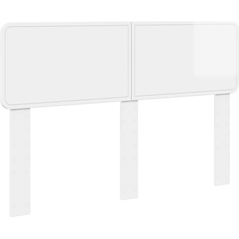 Tête de Lit Armoire de Tête de Lit - Blanc Brillant 160 cm Bois d'ingénierie fr21233 (1/5)
