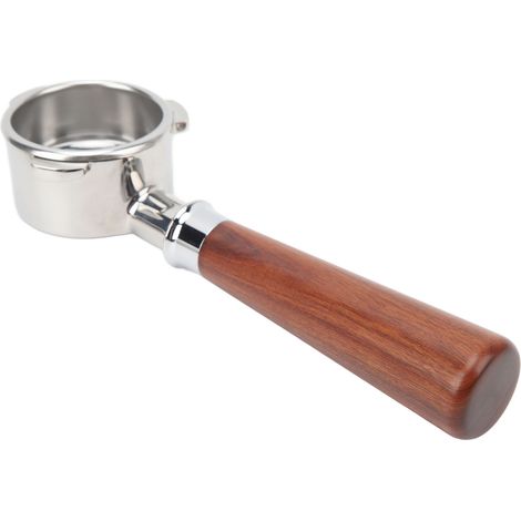 Bodenloser Edelstahl-Siebträger, tragbarer Siebträger ohne Boden für Breville Series 8 Kaffeemaschinen, 54 mm, in Siam-Rosenholz A1 (1/5)