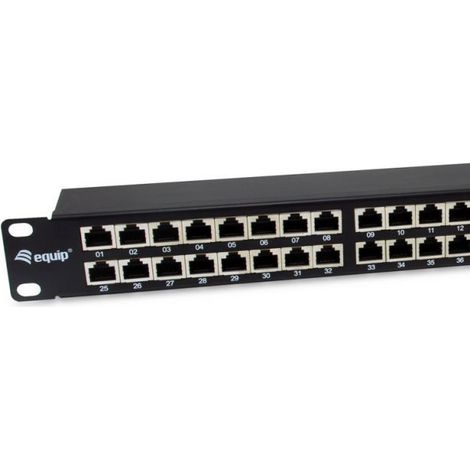 Equip Patchpanel 48x RJ45 Cat6A 19 FTP 1HE Premium schwarz