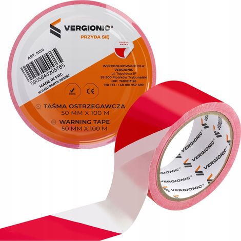 Nastro di segnalazione rosso 50 mm x 100 m VERGIONIC
