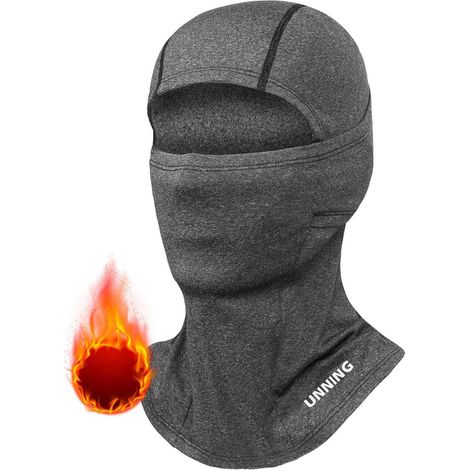 Warme Sturmhaube für Damen und Herren, Thermo Balaclava für Ski, Motorrad, Fahrrad, Dunkelgrau (1/5)