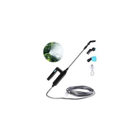 Pulvérisateur électrique, Lance Telescopique Pulverisateur Electrique Toiture, USB Rechargeable Pulvérisateur Jardin, Portable Pulvérisateur Jardin avec Buses et 2/3/5/8 M de Tuyau (B,8 M Tuyau)-RAPAN