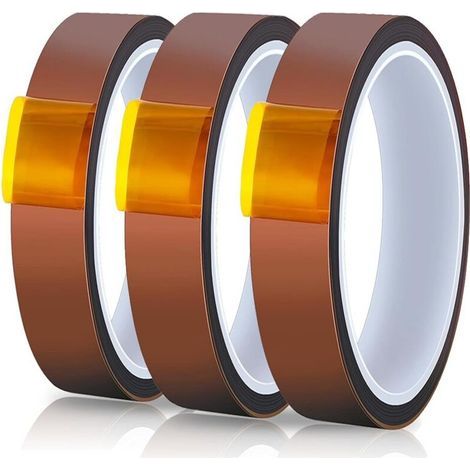 rolls of high-temperature adhesive tape, 20 mm x 50 m, sublimation tape for heat press, residue-free thermal transfer tape. (2 cm x 50 m, 3 pieces) (1/5)