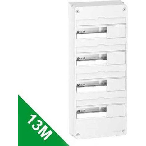 Schneider Electric – Coffret électrique nu 52 modules – 4 rangées de 13 modules – Montage saillie – IP30 – R9H13404