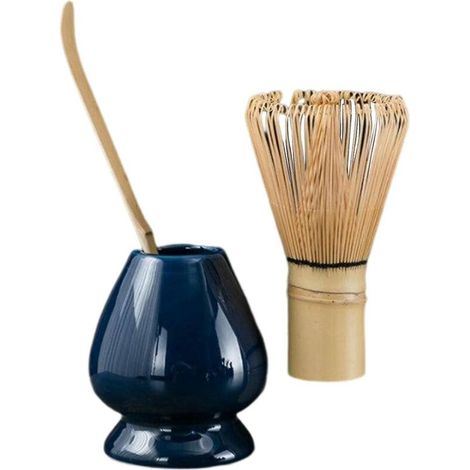 Coffret Matcha en céramique, porte-fouet à matcha, kit de cérémonie du matcha, BambooBlue (1/5)