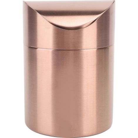 Mini-Tischmülleimer aus Edelstahl 304 mit Schwingdeckel fürs Büro