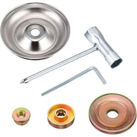 pair Kit d'adaptateur de lame de coupe-herbe pour débroussailleuse à arbre droit, débroussailleuse, désherbeur, tondeuse à gazon