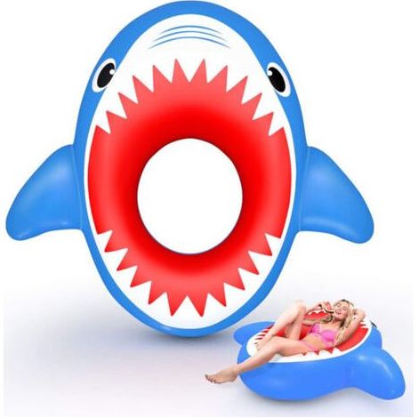 Bouée Requin Gonflable, Lit de Natation,Jouet Gonflable Flotteur de Plage,Matelas Gonflable de Piscine-Confortables-Amusant-Doux et Durable (1/5)