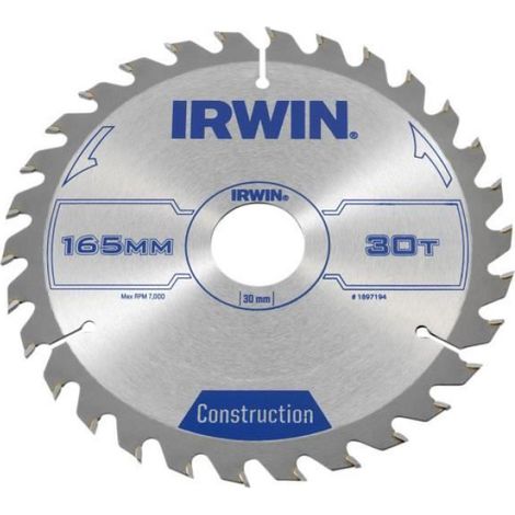 Lame De Scie Circulaire - 165 mm - 30 Dents - Alésage 30 mm - Pour Outil À Main Et Stationnaire