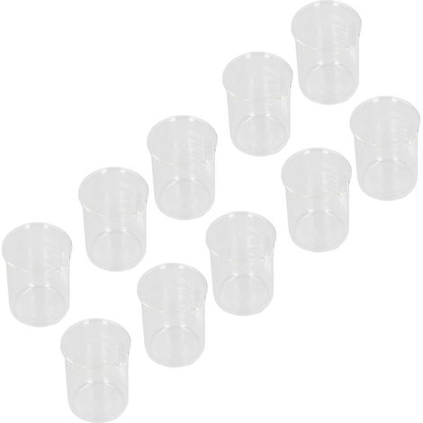 10-teiliges wissenschaftliches Becherglas-Set (250 ml) mit großem Fassungsvermögen und transparenter Skala für Experimente (1/5)