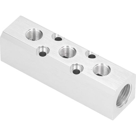 Collecteur d'air pneumatique SY30-02-3F, entrée G1/2, sorties G1/4, bloc distributeur 30x30mm pour circuits (1/5)