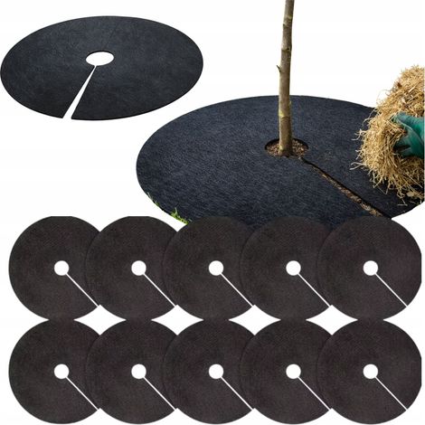 Anelli di feltro anti-erbacce per alberi, 10 pezzi, 42 cm