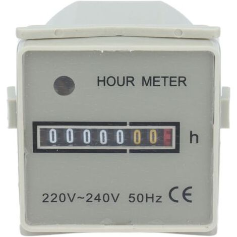 Compteur Horaire Mécanique HM2/UWZ48 220-240V – Compteur de Temps de Fonctionnement pour Machines Industrielles et Équipements Électriques, Montage Encastré (1/5)