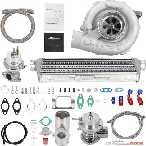 T04E Universal Turbo t3 Turbocharger Intercooler Oil Lines BOV Adapter Kit (1/5)