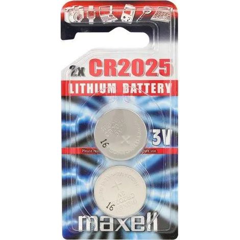 Batteria a bottone maxell CR2025 litio 20 mm 170 mAh