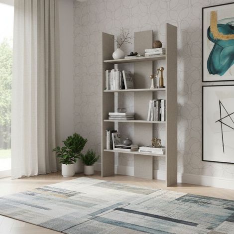 Libreria versatile: design moderno, montaggio facile, ideale per soggiorno, studio e cameretta - Effetto tessuto