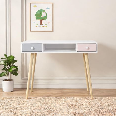 Ensemble table et chaises enfant blanc en MDF 100 x 48 x 76,5 cm (1/5)