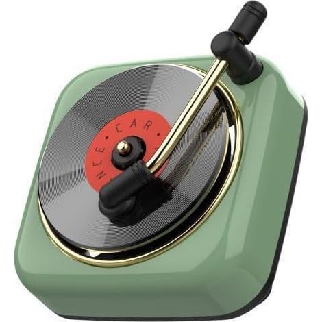 Retro-Auto-Lufterfrischer in Form eines Plattenspielers – Drehbarer CD-Diffusor im Vintage-Stil für Lüftungsschlitze (grün) (1/5)