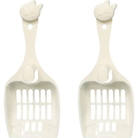 Lot de 2 pelles à litière pour chat en plastique, outil de nettoyage facile et rapide. (1/3)