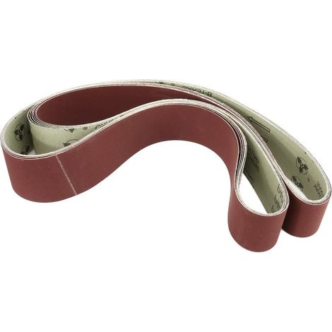 Lot de 6 bandes abrasives grain 400, 5,1 x 182,9 cm, en oxyde d'aluminium pour ponceuse à bande portable, finition du bois, métal, cloison sèche, polissage, papier abrasif (1/5)
