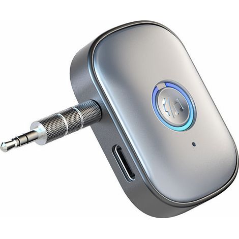 W2 Bluetooth Receiver/Transmitter Combination for Computers, TVs, Headphones, Speakers, and Car Wireless Audio Transmission -- W1 - Silver Gray (1/4)