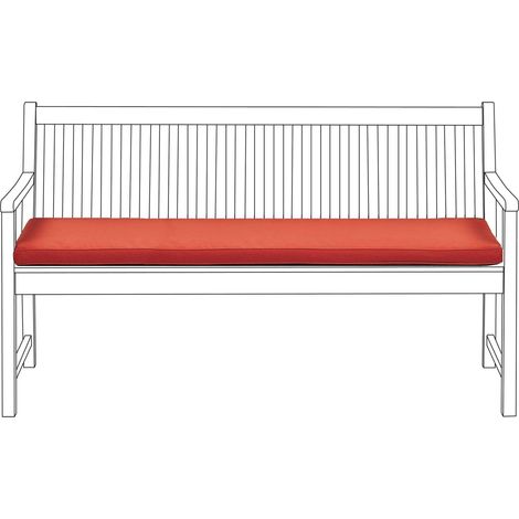 Cuscino Seduta da Panca da Giardino in Poliestere Color Terracotta 160 cm Vivara