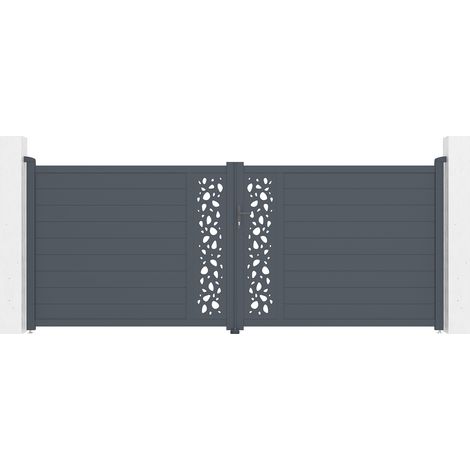 Portail aluminium battant SUNNY 400x160cm (1/4)