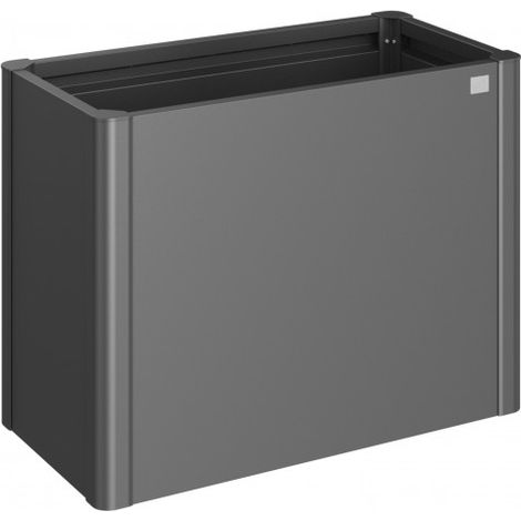 JARDINERA METALICA BELVEDERE MINI 45 CMTS DE ALTO X 50 CMTS BIOHORT COLOR GRIS OSCURO METALICO (1/4)