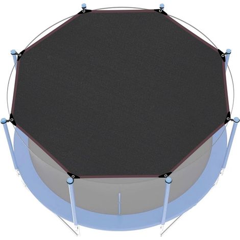 Housse de Protection Solaire pour Trampoline Ø 305 cm (10 FT), Convient pour 8 Barres, PE épais résistant aux UV et imperméable, Accessoire Trampoline Essentiel pour la Protection Trampoline (1/5)
