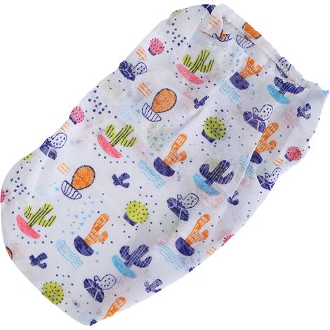 Vêtements d'été rafraîchissants pour animaux de compagnie - Gilet pour chien petit cochon - T-shirt sans manches respirant et antiadhésif (Cactus sur fond blanc, taille XXL) (1/5)