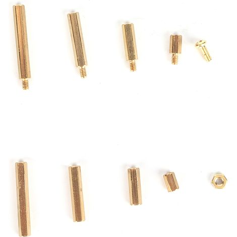 Kit de 320 pièces de vis et écrous en laiton M2 pour projets électroniques et bricolage (1/5)