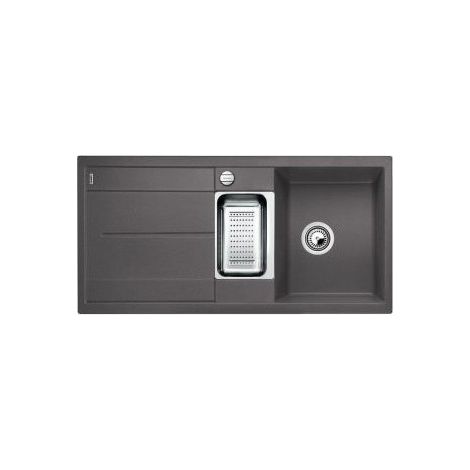 Evier Blanco Metra 6S Silgranit - GRIS ROCHER - Vidage : Automatique