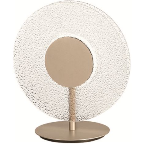 Lumetto a LED CANDY 30x33 cm in metallo Oro e vetro graniglia Trasparente (1/3)