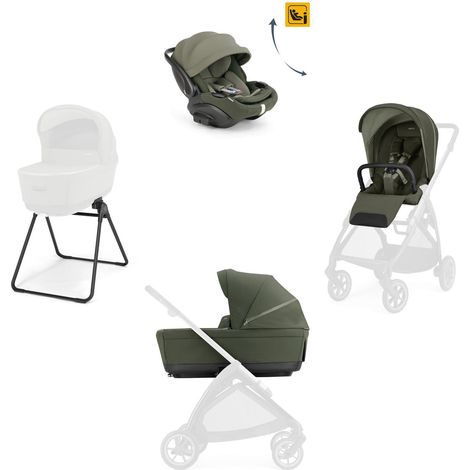 INGLESINA Sistema Quattro Electa Darwin Recline Evo Loft Green Senza Telaio (1/5)