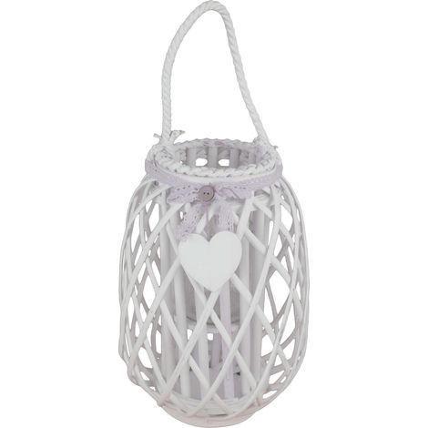 GENEVIEVE - lanterna in vimini tondo 15 x 45 cm