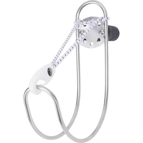 SJLERST Support d'anneau de bouée de sauvetage en acier inoxydable poli, support en fer à cheval marin pour bateau, Yacht, Rail de 22 à 25mm (1/5)