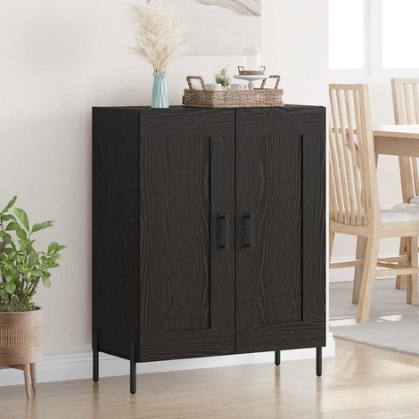 Sideboard Schwarz Eichen-Optik 69,5 x 34 x 90 cm