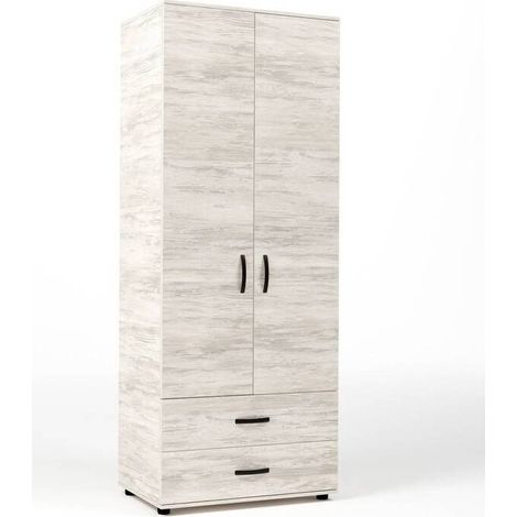 KIT ARMADIO 2 ANTE + 2 CASS 80X52X205 BIANCO VEN.K083